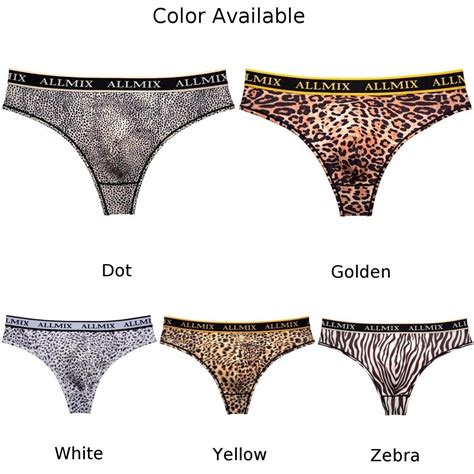 Men S Sexy Underwear Briefs Pouch Low Waist T Back G String Bikini Spots Ebay