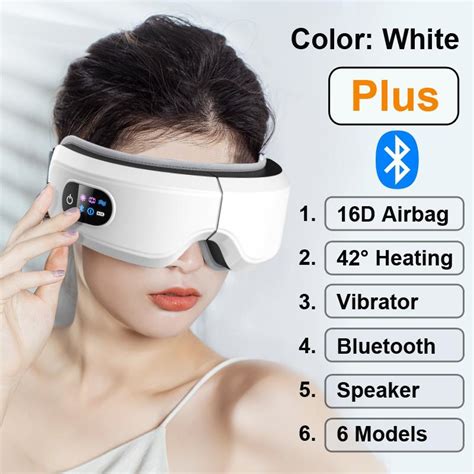 Cheap Heated Eye Massager 16d Compression Massage Eye Mask With Bluetooth Music Vibration For