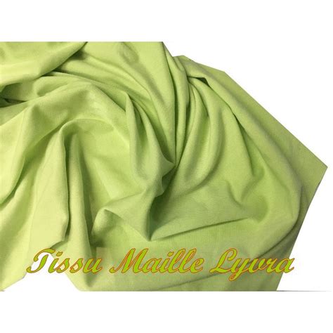 Tissu Lycra Maille Pitch Au Mètre vert Anis A Coudre Pour Lingerie