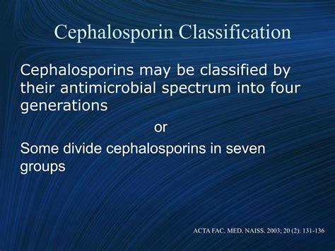 Antibiotics Cephalosporin Classification Ppt Free Download