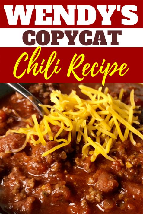 Wendys Copycat Chili Recipe Insanely Good