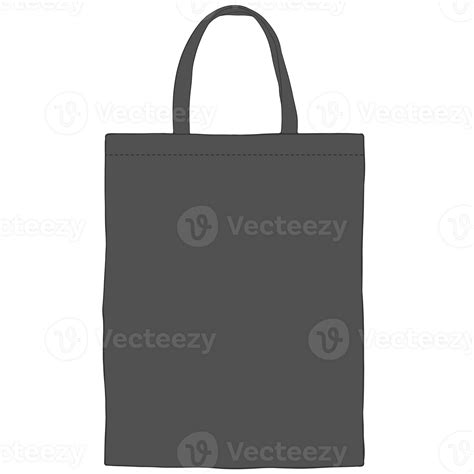 Black Tote Bag Mockup Illustration 44817845 Png