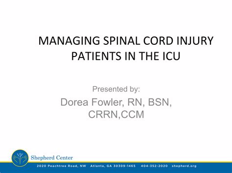 Managing Spinal Cord Injury Patients In The Icu Docslib