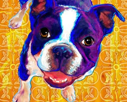 Boston Terrier Art portraits