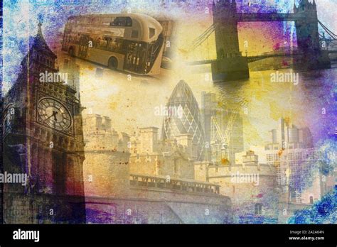 London art design illustration Stock Photo - Alamy