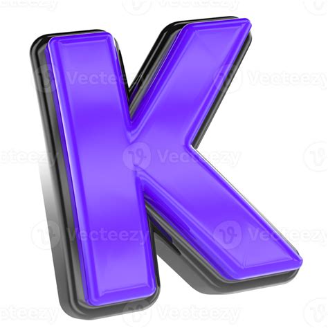 K Font 3d Render 38366326 Png