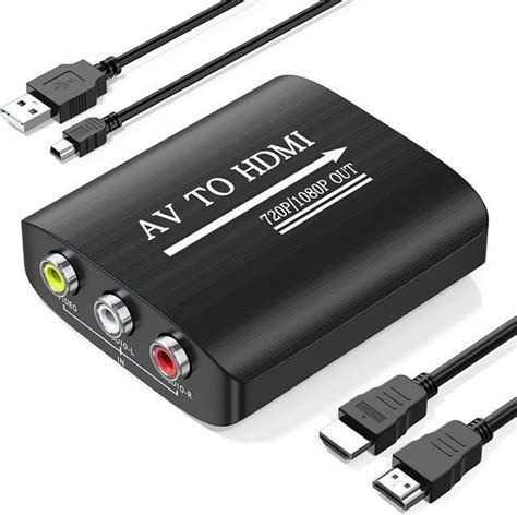 Setuact Av To Hdmi Converter With Hdmi Cable Rca To Hdmi Converter For