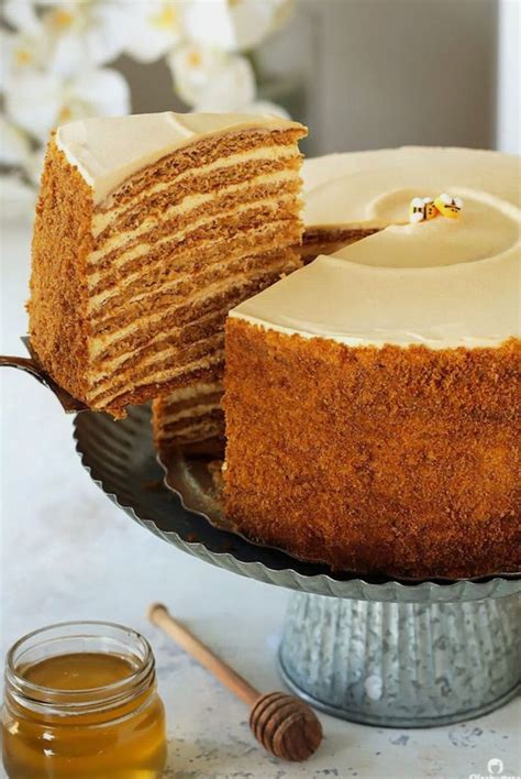 Pin By T On Cake Honey Cake Recipe Russian Honey Cake Desserts