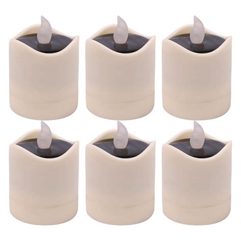 Wovilon Halloween Solar Candles Outdoor Waterproof Dusk To Dawn Led Tea