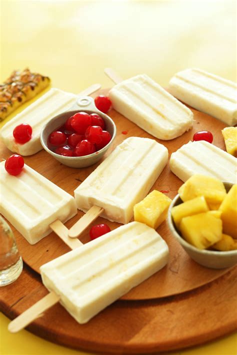 Creamy Piña Colada Popsicles Minimalist Baker Recipes