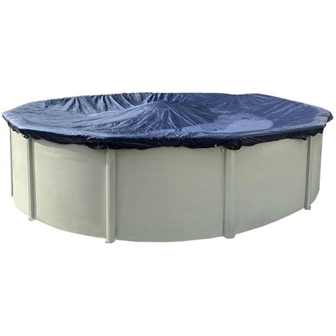 Winter Block 24 ft. Premium Round Winter Pool Cover for Above-Ground ...