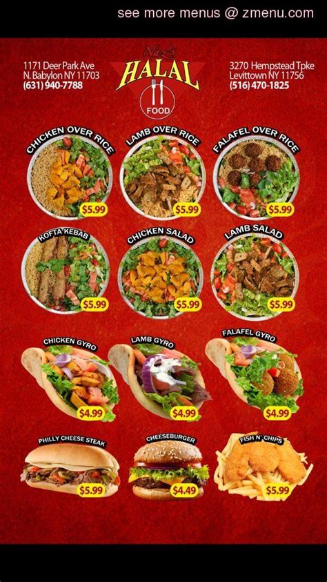 Online Menu of Naz's Halal Food - Deer Park Restaurant, North Babylon, New York, 11703 - Zmenu