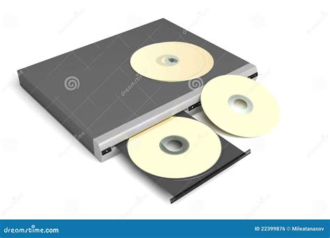 Disc Player Mockup Isolated On White Background Royalty Free Stock