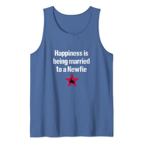 Happiness Is Being Married To A Newfie White Txt Tank Top Sold By Chris Jensen Sku 15327666