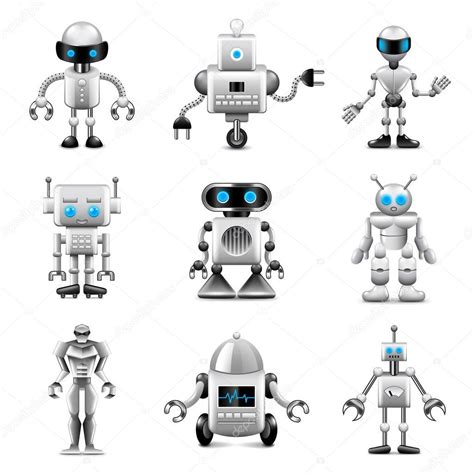 Robots Icons Vector Set Stock Vector Andegraund548 146438933