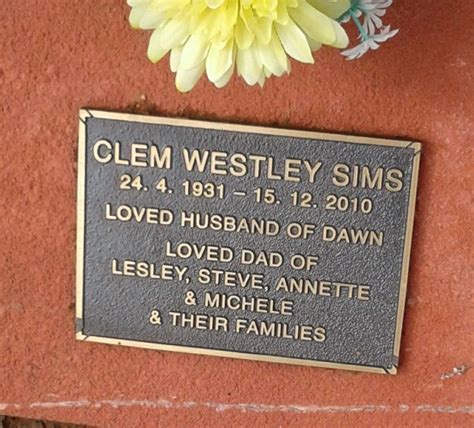 Clem Westley Sims Find A Grave Memorial