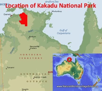 Map Of Kakadu National Park Australia