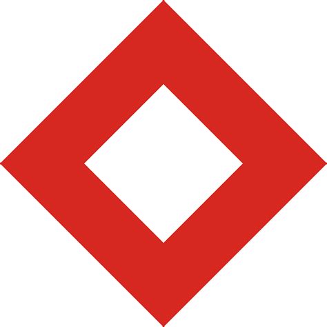 Red And White Diamond Logo