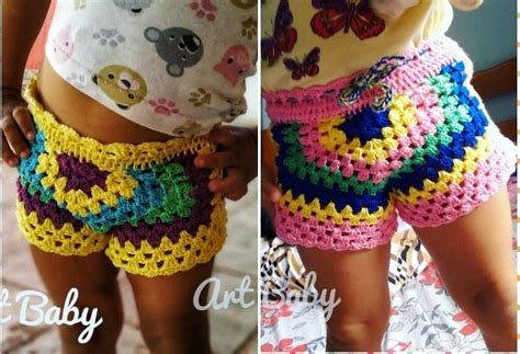 Short de crochê infantil