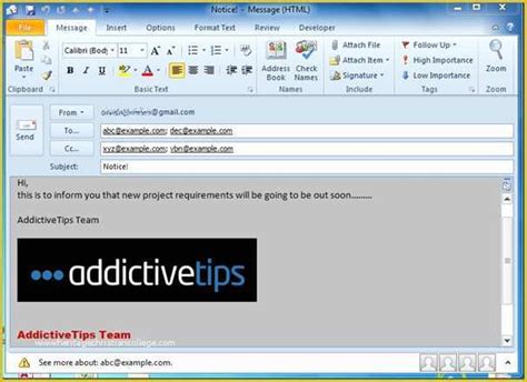 Outlook Email Templates Free Of Create & Use Email Templates In Outlook 2010 ...