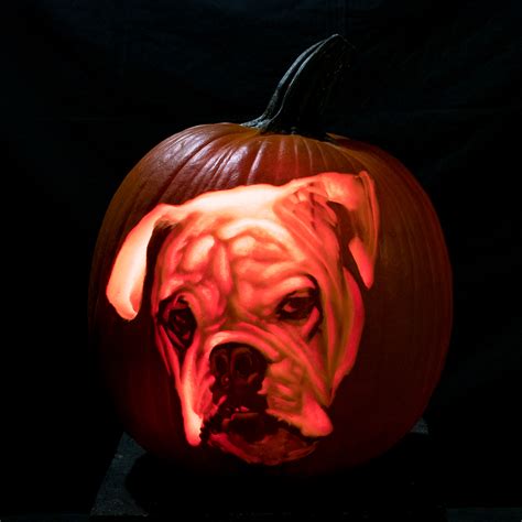 Bulldog Pumpkin Stencil