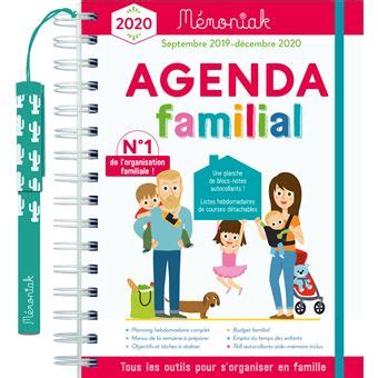 Agenda familial Mémoniak 2019 2020 broché Nesk Achat Livre fnac