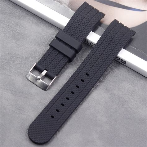 G24 24mm Curved End Silicone Rubber Watch Band Strap Men And Etsy