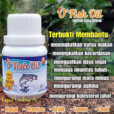 Jual Minyak Ikan Salmon O Fish Oil Omega 3 6 9 Epa Dha Untuk Anak