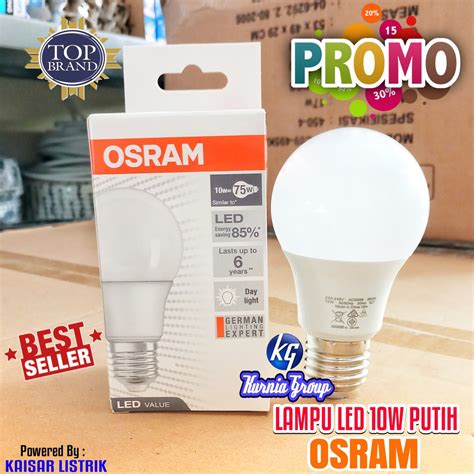 Jual Lampu LED OSRAM 10w PUTIH Super Terang LED Bulb Bohlam E27