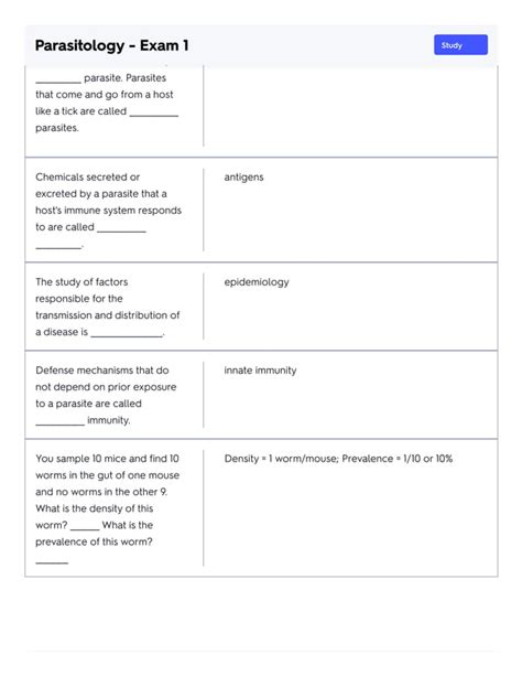 Parasitology Exam Flashcards Quizlet Pdf