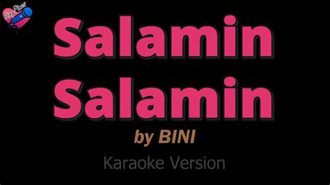 Bini Salamin Salamin Karaoke ️🎤 Youtube