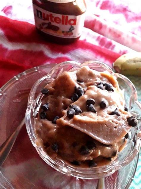 3 Ingredient Banana Nutella Ice Cream My Dainty Kitchen