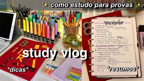 Study Vlog Produtivo Estudando Para Provas Como Eu Estudo Para