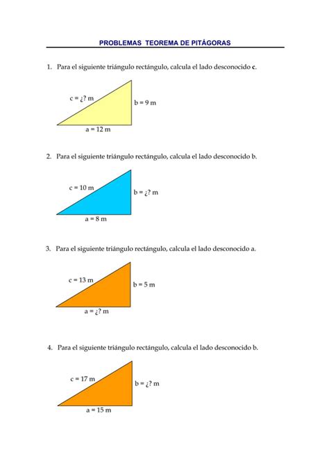 Teorema De Pitágoras Pdf