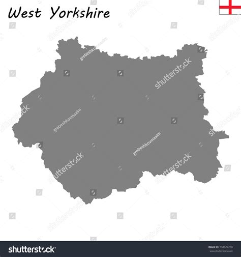 High Quality Map West Yorkshire Ceremonial Stock Vector (Royalty Free ...