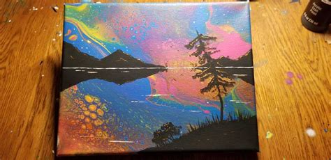 How to Paint Landscapes Onto Your Acrylic Pours