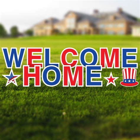 Welcome Home Military Yard Sign Letters | Vispronet