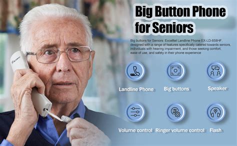 Amazon Excelltel Big Button Phone For Seniors Corded Landline