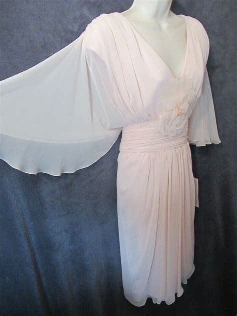 Nos S Vintage Jill Richards Pink Peachy Chiffon Fl Gem