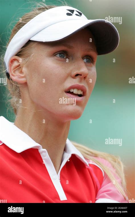 Russian Tennis Player Elena Dementieva Pictured During Her Victory Vs