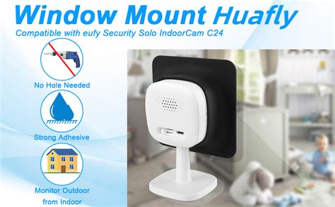 Huafly Plastic Silicone Glass Window Mount Compatible With Eufy