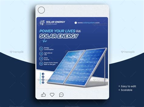 Solar Panel Cleaning Social Media Banner Canva Template Heropik