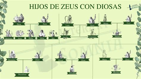 Los Hijos De Zeus Con Diosas Y Con Otros Seres Zeus Zeus Y Hera