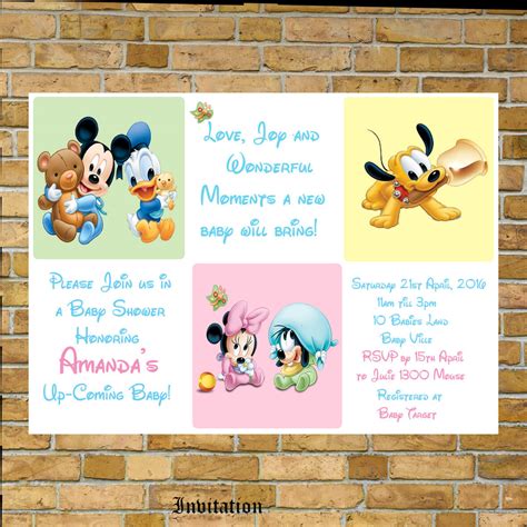 Disney Baby Shower Invitations Printable