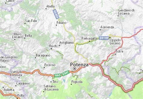 MICHELIN Potenza map - ViaMichelin