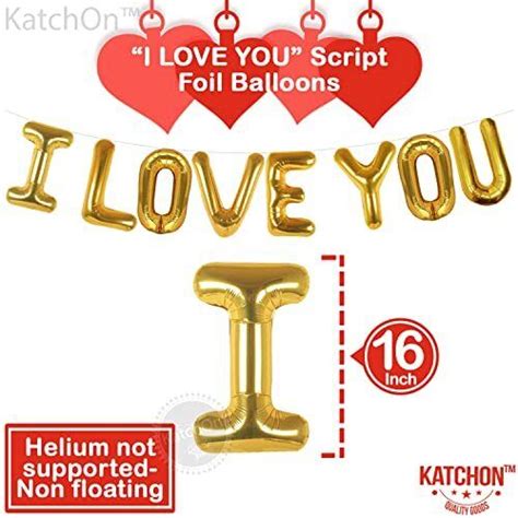 Katchon I Love You Balloons Set Pack Of 37 18 Inch Red Heart