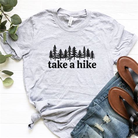 Take A Hike Graphic Tee Hiking Shirt Tree T Shirt Etsy