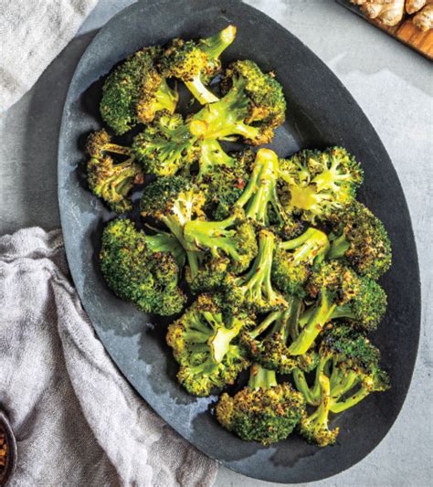 Crispy Roasted Broccoli With Miso And Ginger