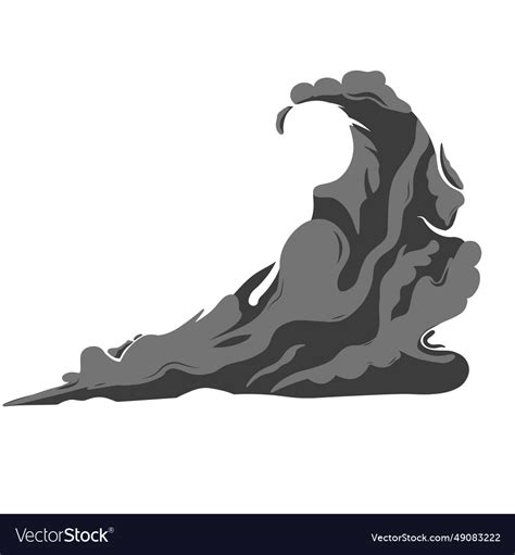 Cartoon smoke clouds Royalty Free Vector Image