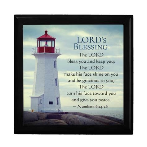 Numbers The Lord Bless You Lighthouse Gift Box Zazzle